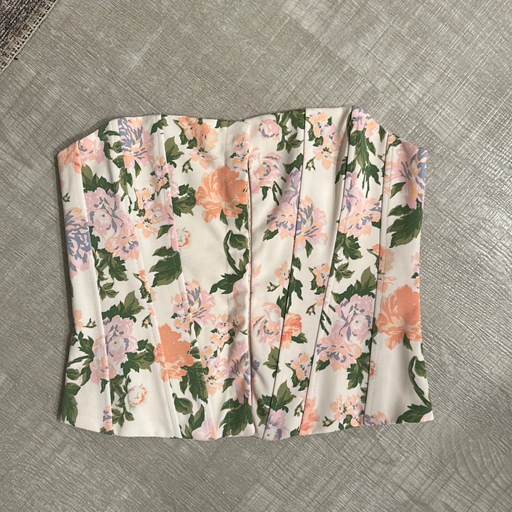 Zara floral corset top